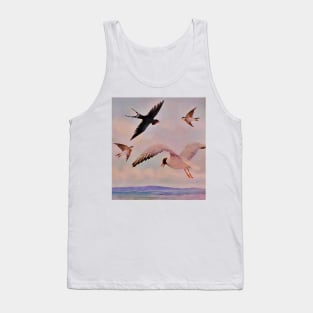 Seagull birds flying over the ocean Tank Top